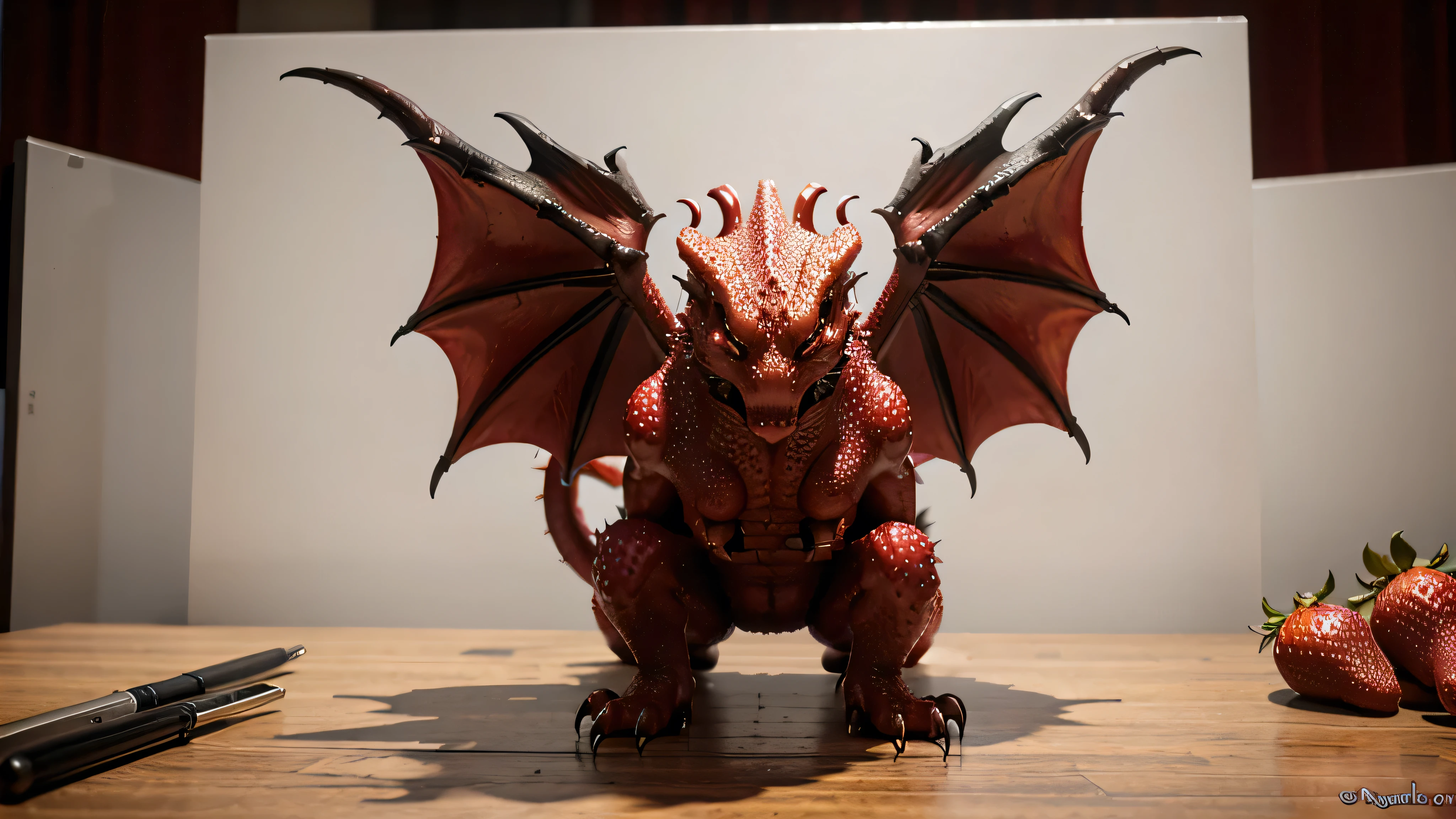 strawberry dragon fire evil rough