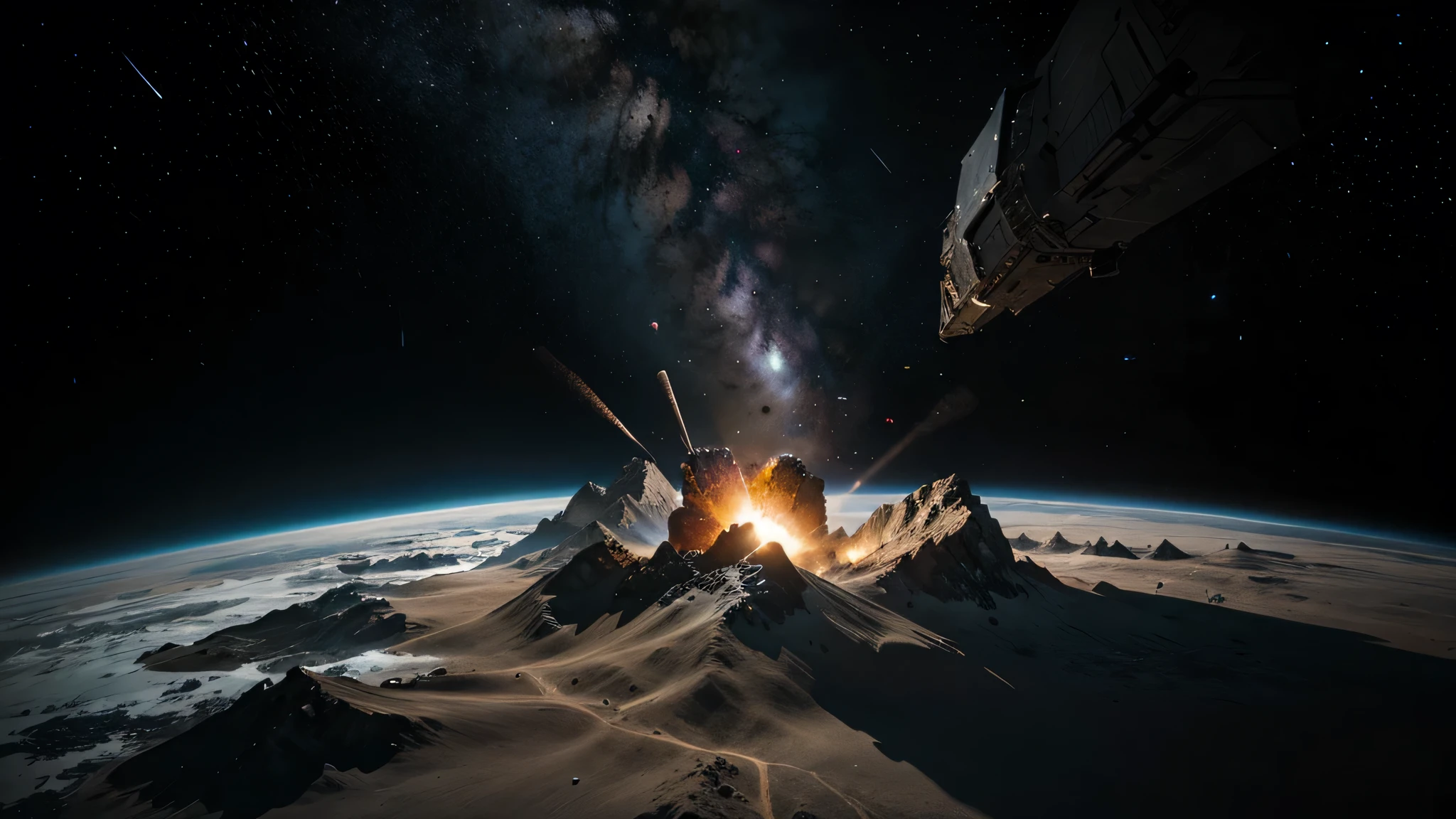 space planet crash extreme destroying