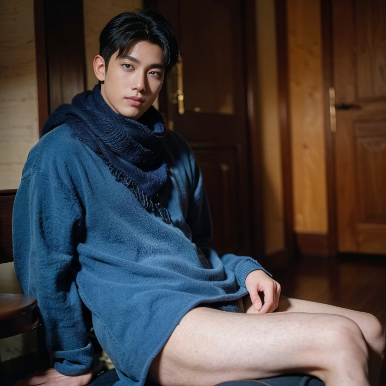 top-quality、masterpiece、超A high resolution、(realisitic:1.4)、Detailed face、solo、1human male、The upper part of the body、Dark hair、glistning skin、dense skin、(asian human)、architectural、(absurderes、hight resolution、ultra-detailliert)、、1 male、Adults、(a 25-year-old man)、a handsome、tall muscular man、broad shoulder、extra very short hair、angular jaws、thick neck、thick eyebrow、extra very short hair、A dark-haired、fine eyes and detailed face、 Highly detailed CG Unity 8K wallpapers、intricate-detail、(Style Swirl Magic:0.7)、looking at the spectator、solo、(full body Esbian:0.6)、Detailed background、A detailed face、dynamicposes、、dynamic compositions、 big muscle、、((((bulge))))、a handsome、 ((masutepiece:1.4, Best Quality)), ((masutepiece, Best Quality)), (photographrealistic:1.4)、(((Sorcerer)))、grin, Surfing,、a smirk、Sunny and cloudy sky、(Complex blue long sleeve enchantment costume), scarf, the costume is too much revealing the tskin and thighs, fantasy Library Background:1.2), Photorealistic、cana、magic circles , bare thighs , sexy , nsfw , wide hips , wide pelvis , micro thong