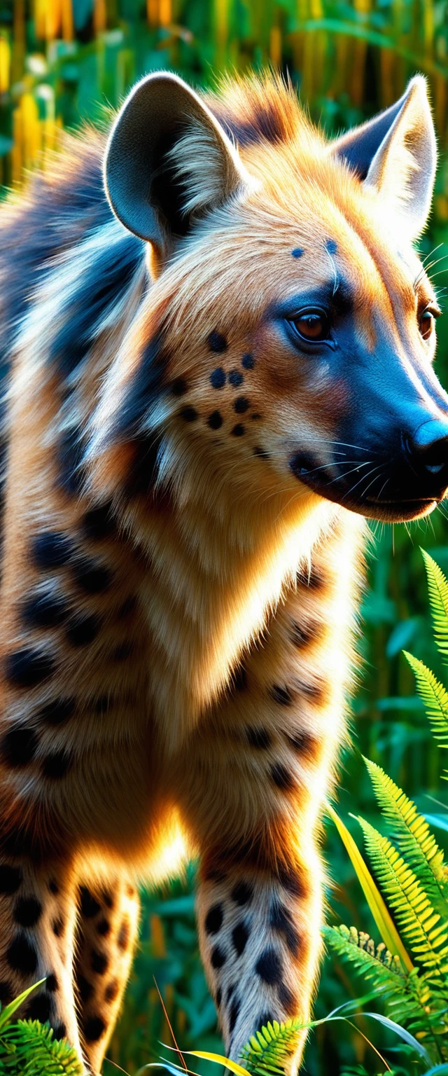 animal, (best quality, 4k, 8k, high resolution, masterpiece: 1.2), ultra-detailed, (realistic, photorealistic, photorealistic: 1.37),((( HYENA:1.3))), wildlife, majestic, fierce, powerful, untamed, in its natural habitat, vibrant colors, sharp focus, detailed textures, professional lighting, dynamic composition, stunning, safari adventure, animal kingdom, elegant movements, exotic species, intricate patterns, diverse ecosystems, rare species discovered, hidden beauty, Immersive experience, close-ups, stunning wildlife portraits, panoramic views, captivating moments, artistic interpretation, loyal companions, deep bond, human-animal connection, animal intelligence, intricate behavior, animal instincts, endangered species, conservation efforts, capturing the essence of nature, stunning and breathtaking landscapes.
