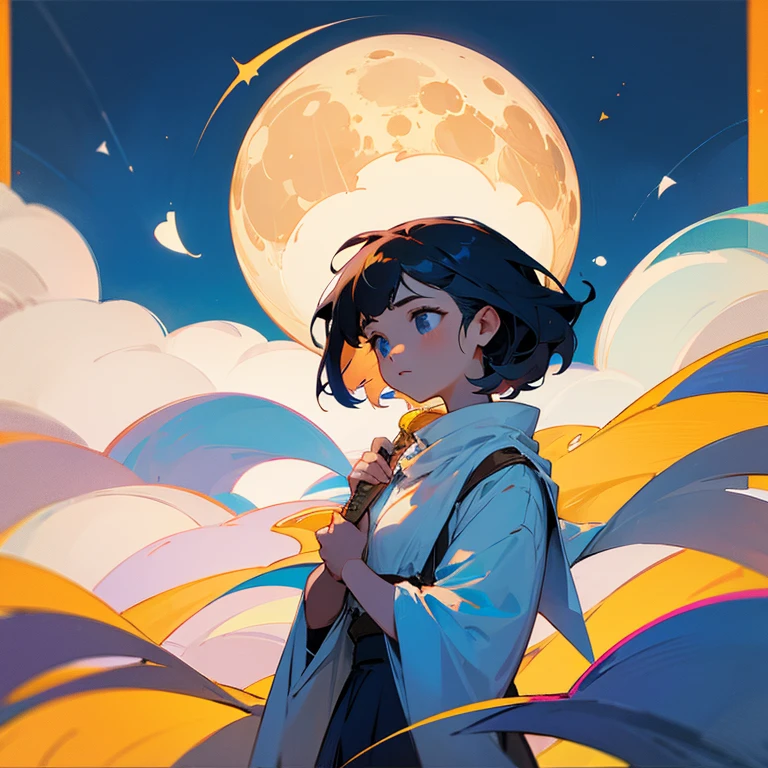 Girl holding the moon