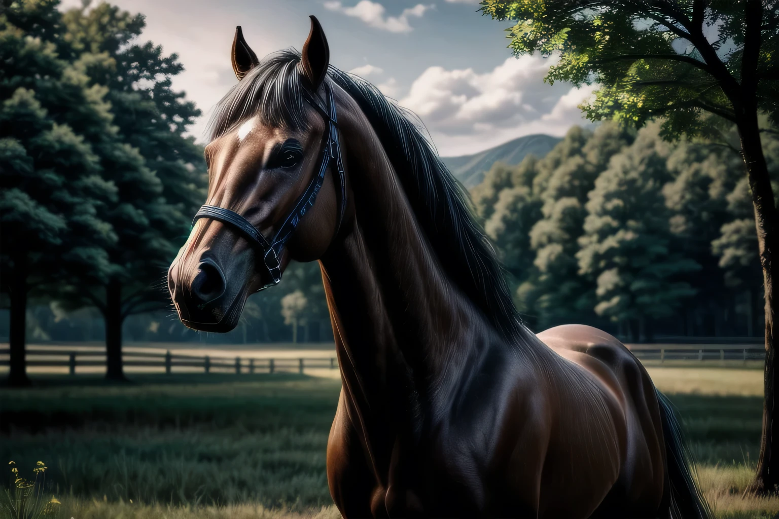 horse, photo, realistic, photorealistic, masterpiece, best quality, outdoor