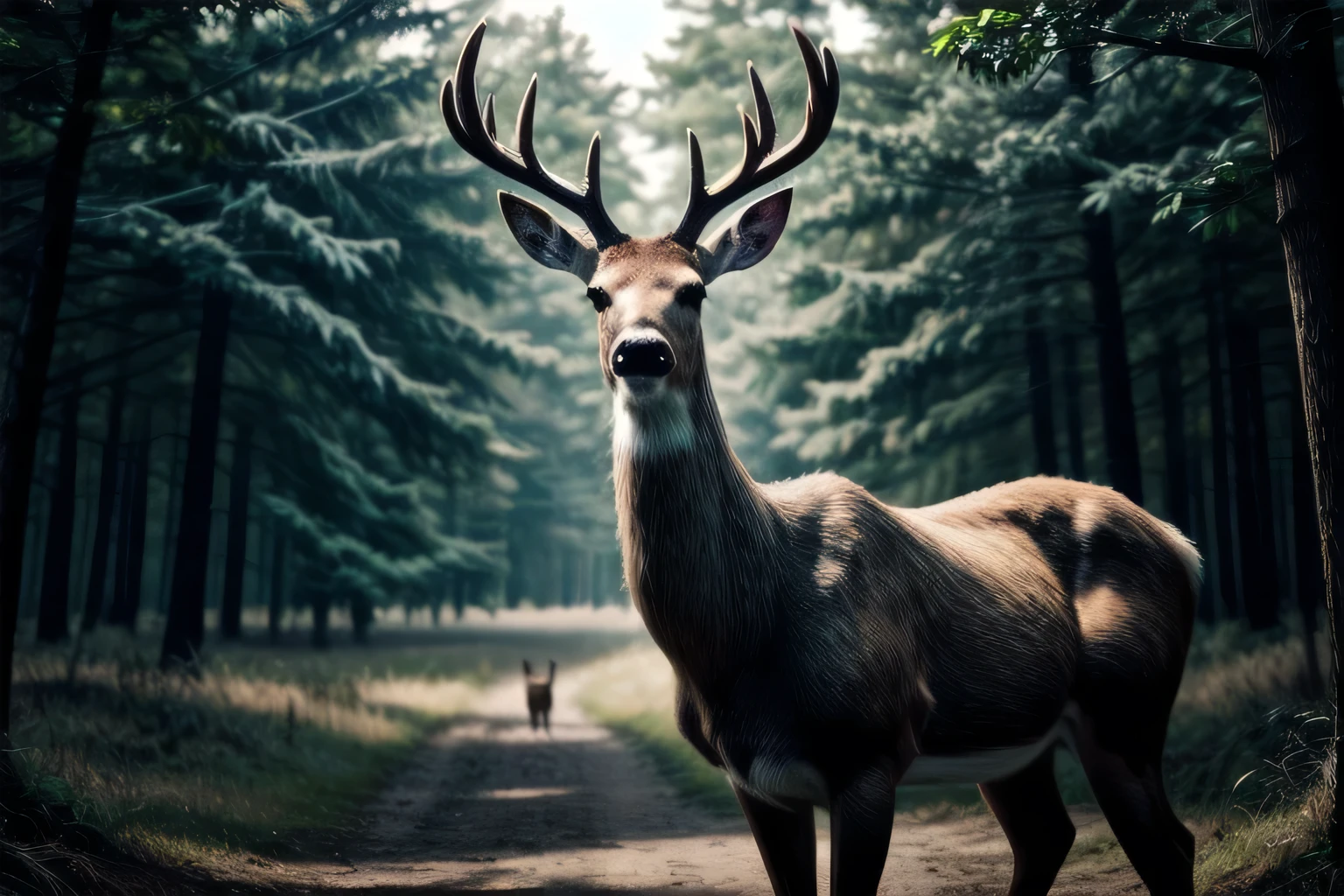 deer, photo, realistic, photorealistic, masterpiece, best quality, outdoor