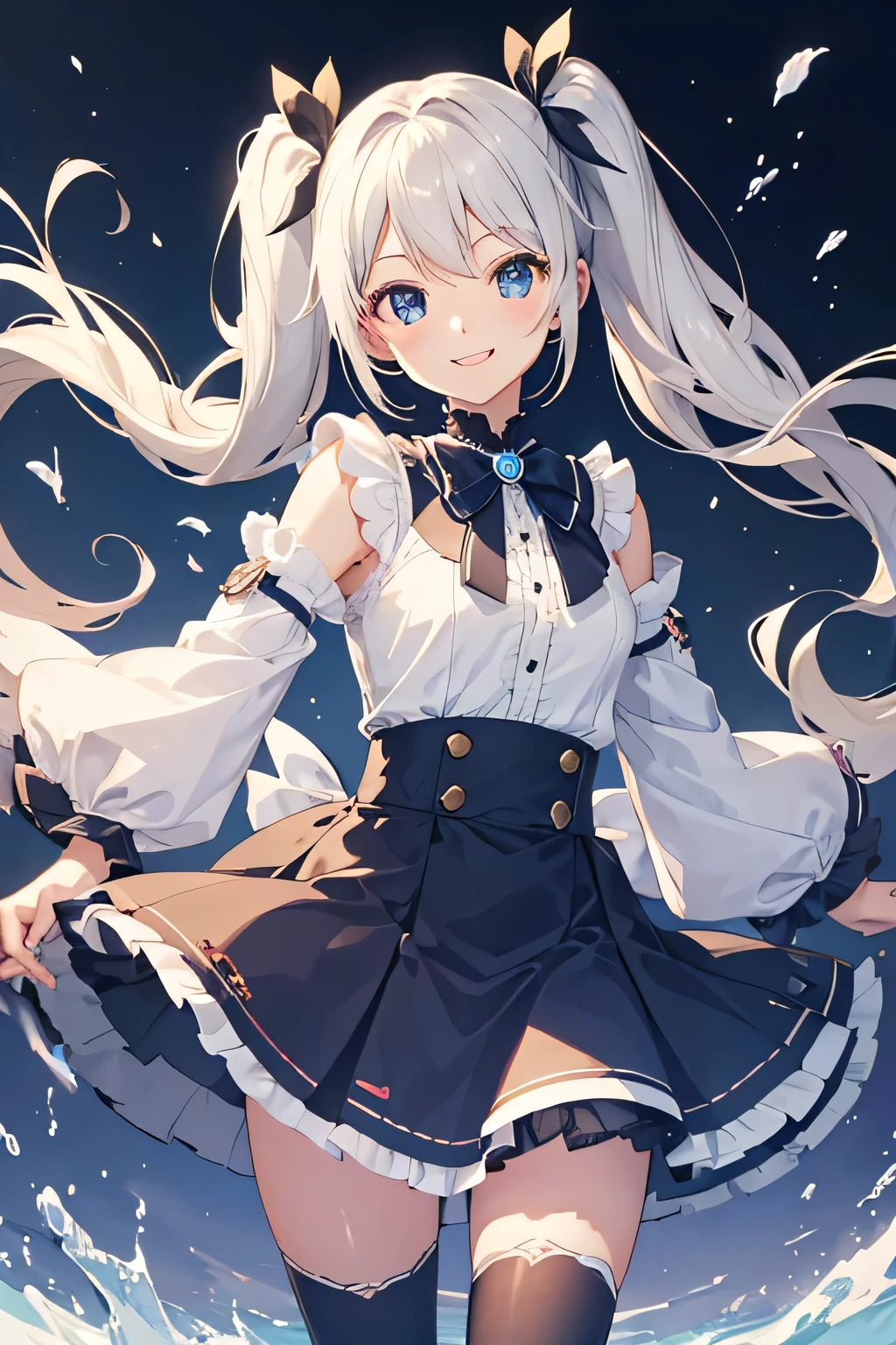 girl、smile、Twin tails、highest quality、clear