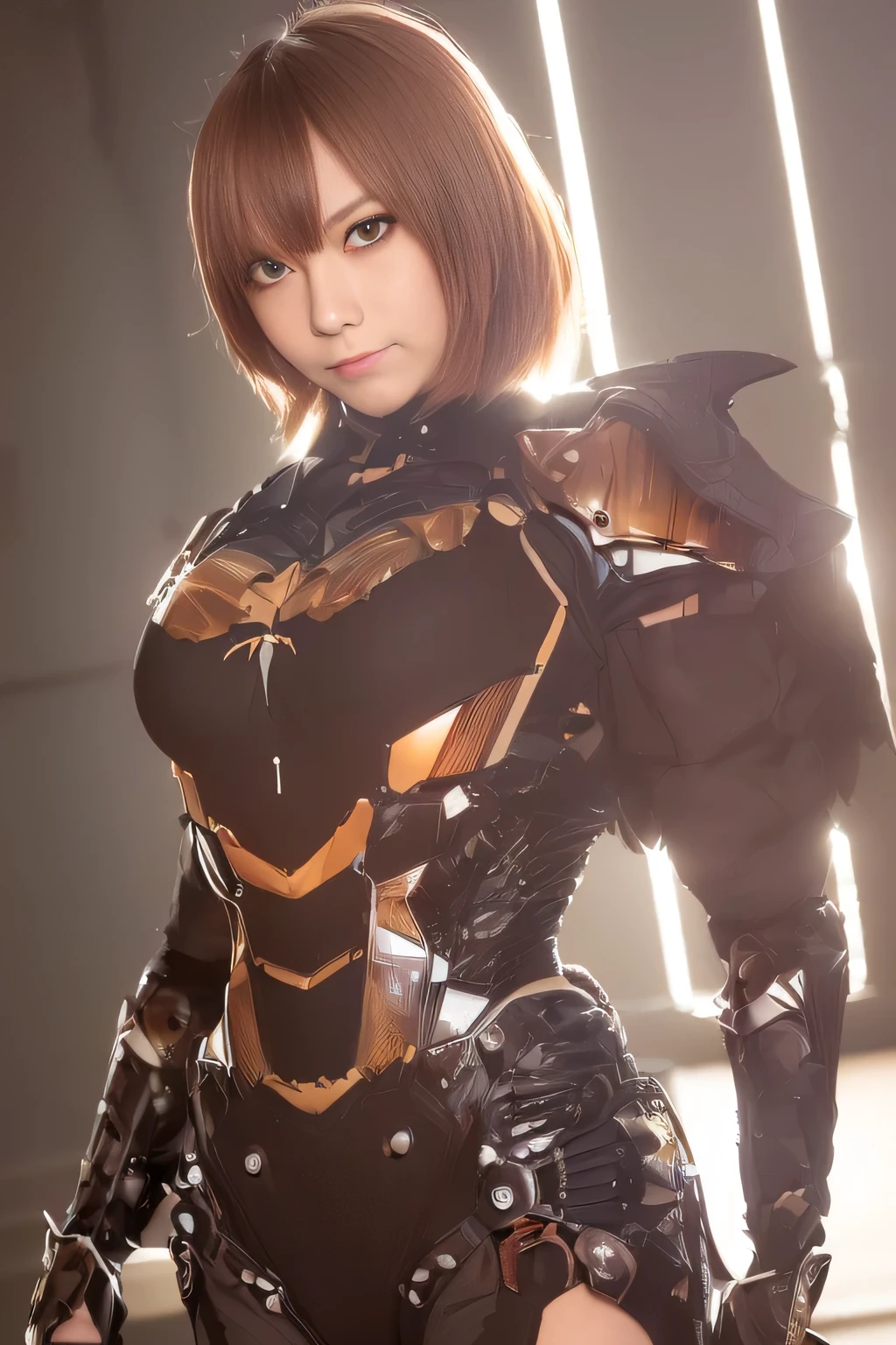 (high resolution,masterpiece,best quality,extremely detailed CG, anime, official art:1.4), realistic, photo, amazing fine details, all intricate, gloss and shiny,awesome many layers, 8k wall paper, 3d, sketch, kawaii, illustration,( solo:1.4), perfect female proportion,villainess, (fusion of dark brown cockroach and lady:1.4), (brown cockroach form lady:1.2), (brown cockroach lady:1.2), (fusion:1.2), (solo:1.4), (evil smile:1.2), muscular, abs, (cockroach brown exoskeleton bio insect suit:1.4), (cockroach brown exoskeleton bio insect armor:1.2), (brown transparency cockroach wing:1.4), (brown cockroach antennae:1.3),