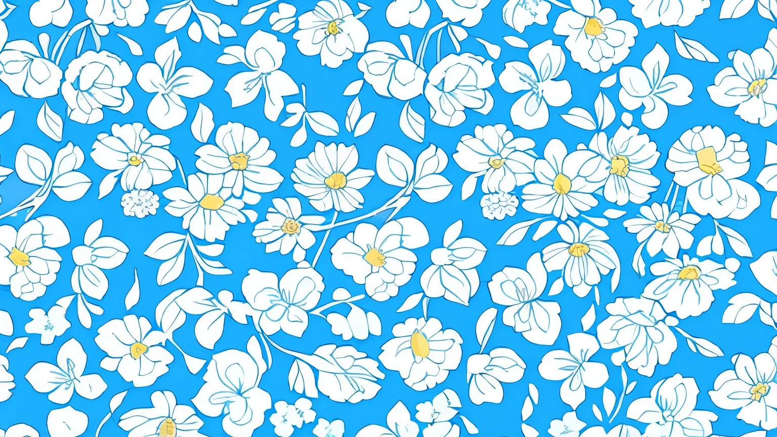 floral repeating pattern light blue color