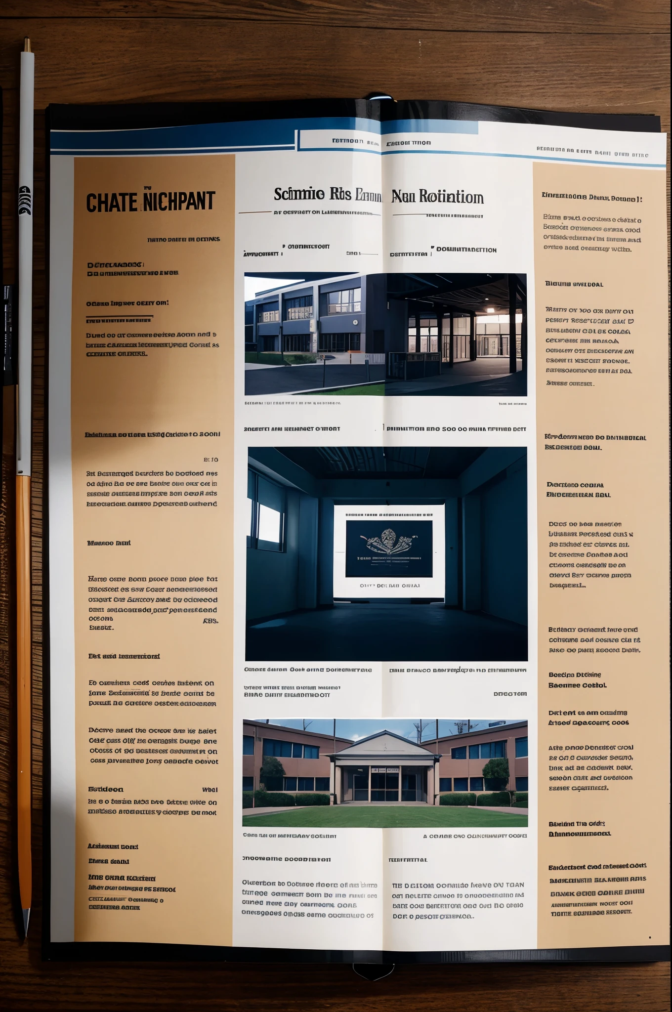 School annual report front page design