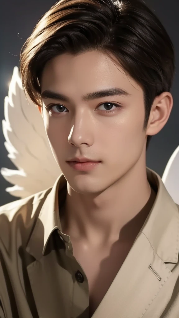 ((highest quality)), ((masterpiece)), (be familiar with), perfect face,Angel,male