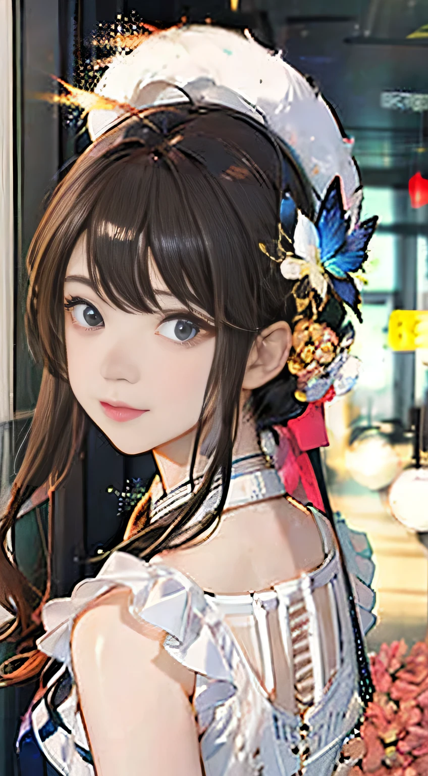 highest quality, masterpiece, One woman、 whole body, Very delicate and beautiful woman, 8K Wallpaper, Beautiful fine details, Beautiful sparkle, Cinematic lighting、27 years old、Idol、sexy、Colorful costumes、Red Line、Tall beauty、Sadistic