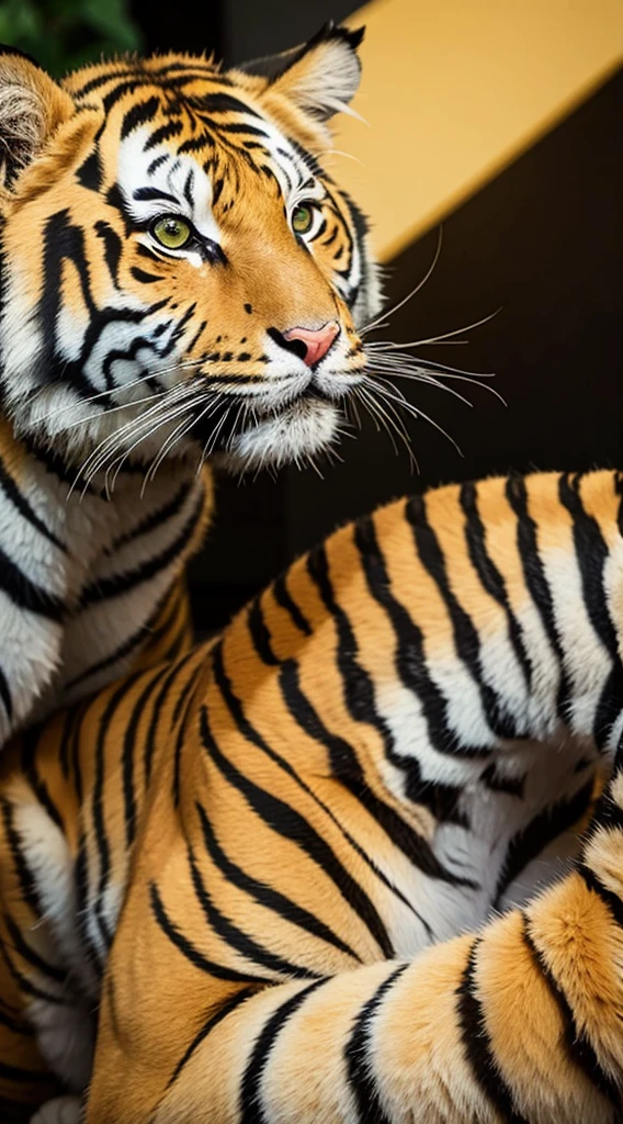 She is a yellow-eyed tiger beastkin.