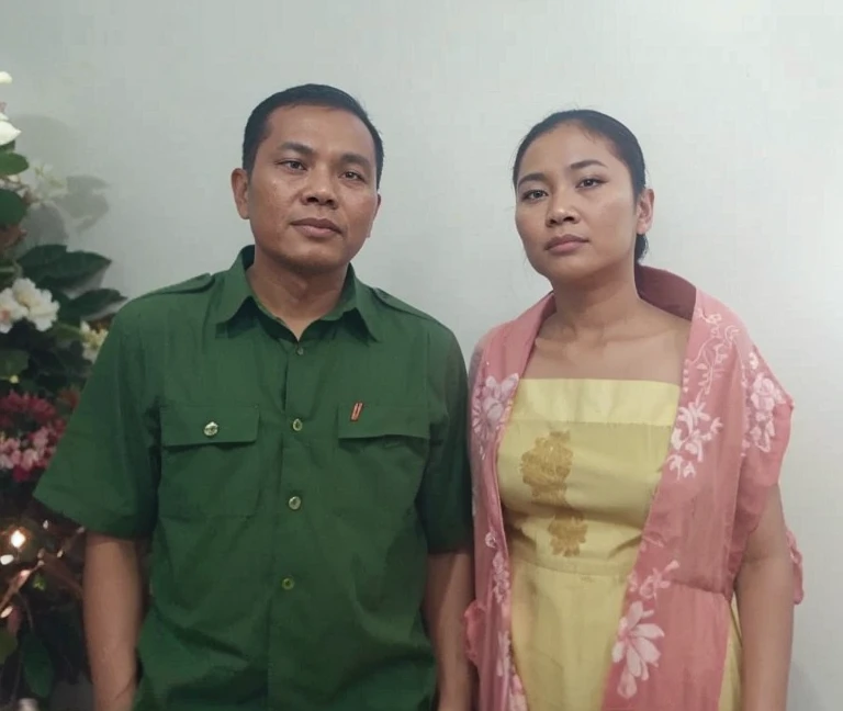 an Indonesian man and an Indonesian mother