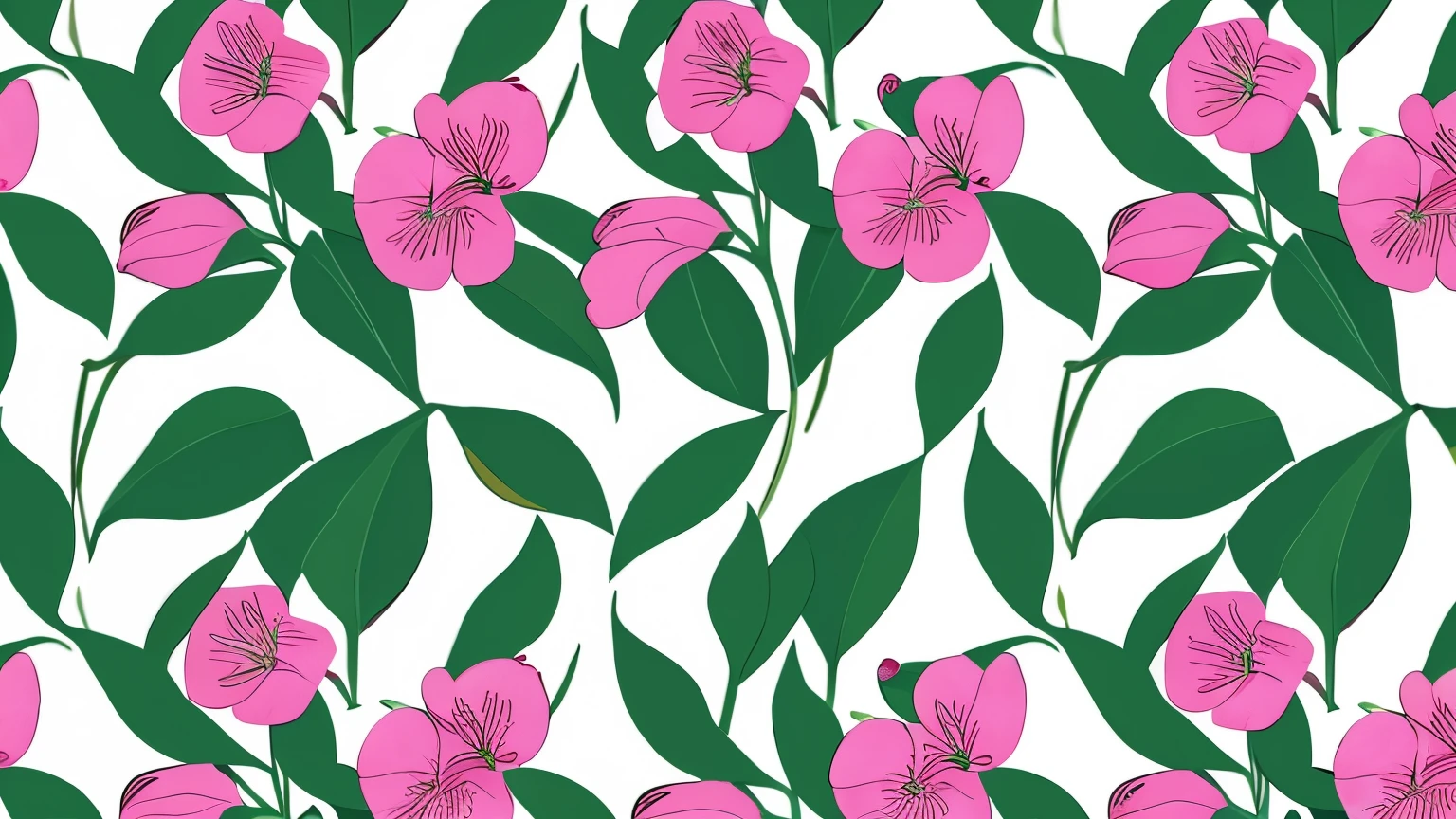 repeating pattern of fuchsia flowers light color