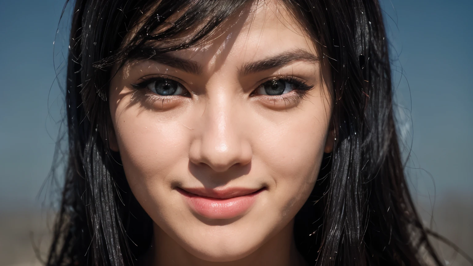 black hair, hair bobbles, wince, longeyelashes, solid circle eyes, light smile, Surrealism, drop shadow, anaglyph, stereogram, tachi-e, pov, 8k, super detail, ccurate, best quality