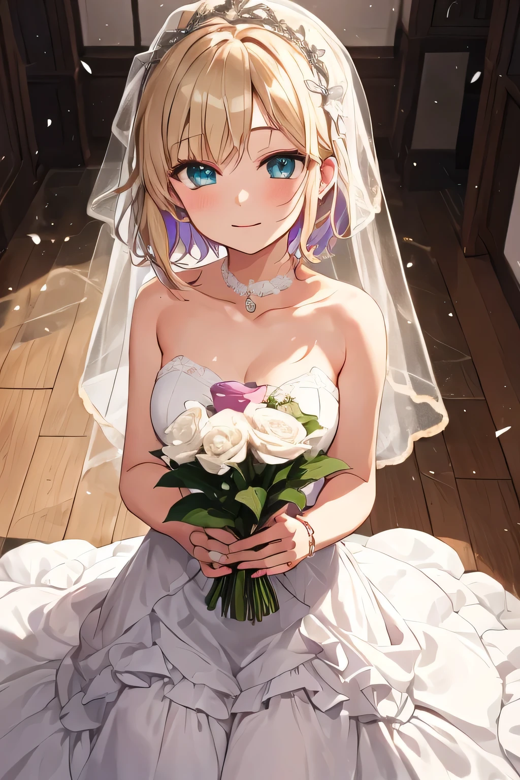 Walnut Noa,bride, Rorish,VSPO, Kurumi Noah,Holding a bouquet,short hair