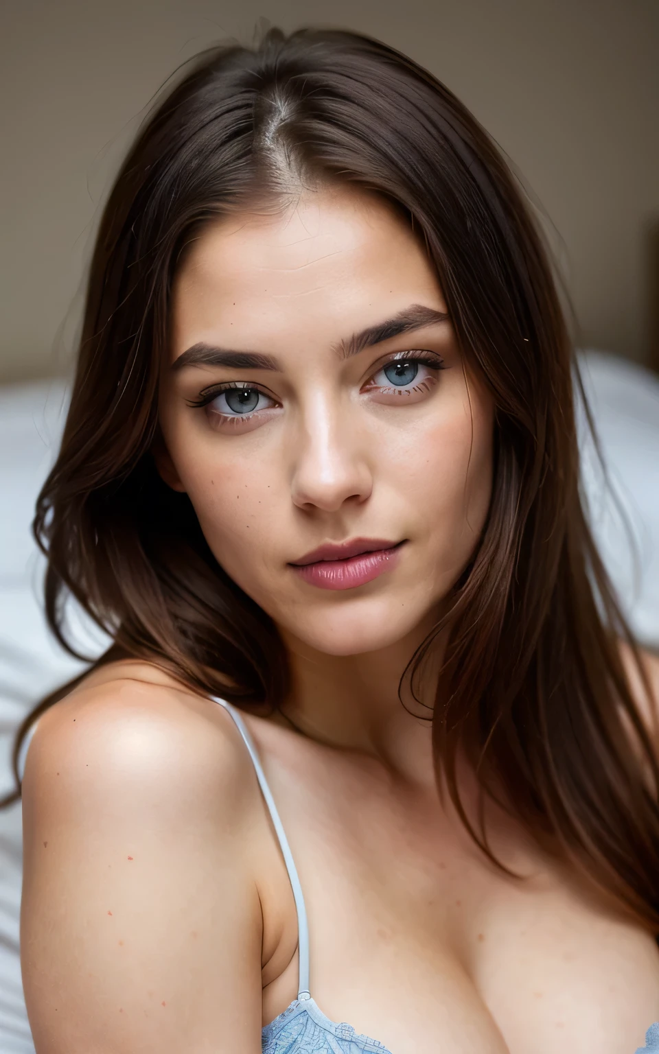 AI GF.jpg
Description New v2.0_full
A woman with long hair and a nose ring
asticaVision v2.0 full
a woman with long hair and a nose ring (0.7393612861633301%)
a woman with long hair and blue eyes (0.7456803917884827%)
close up of a person's lips (0.8812742829322815%)
GPT-S Description Preview
This image is a portrait of a young woman with long, layered hair. She has been styled for a photo shoot, with her hair cascading down her shoulders and framing her face. Her makeup is expertly done, with attention paid to every detail - from the eyeliner on her eyes to the lipstick on her lips. The model's skin is flawless and glowing, adding to the overall aesthetic of the image.

The woman's features are highlighted by the photographer's use of lighting and composition. Her long lashes draw attention to her piercing blue eyes, which seem to be looking directly at the viewer. A nose ring adds an edgy touch to this otherwise classic portrait.

Her clothing choice is simple yet elegant - a white top that complements her fair complexion perfectly. The focus remains on her face and hair in this image, as she gazes confidently into the camera lens.

The model exudes confidence and poise in this photograph, showcasing not only physical beauty but also inner strength. Her expression conveys both vulnerability and strength simultaneously - making for a captivating subject.

In addition to capturing human emotion through facial expressions, this image also showcases various fashion elements such as hairstyles and accessories like lip gloss and eyebrow shaping techniques that are popular among women today.

Overall, this stunning portrait captures all aspects of modern-day beauty standards while still maintaining its timeless appeal. It serves as an excellent example for aspiring photographers or anyone interested in studying human emotions through visual media