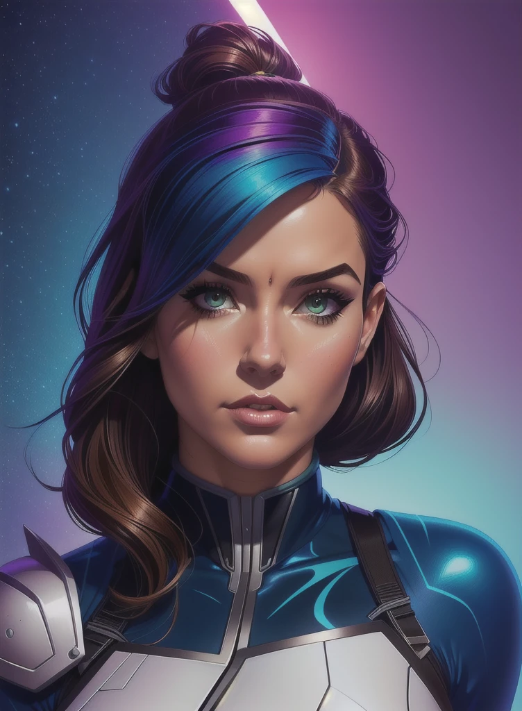 uma mulher em um traje segurando uma espada e uma espada, artgerm extremamente detalhado, quadrinhos artgerm, artgerm julie bell beeple, artgerm Greg rutkowski _ Greg, como visto no artgerm, German style art, graphic artist artgerm, artgerm colorido!!!, estilo ivan talavera e artgerm