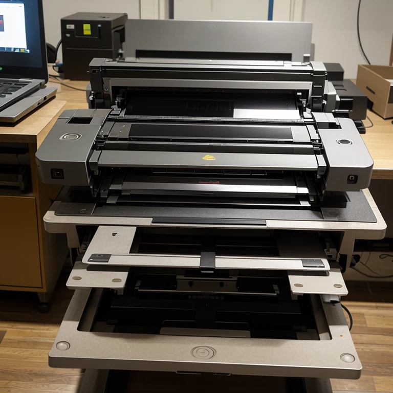 A combined flat printing machine and laptop if they want to print the printing machine just appear in their laptop