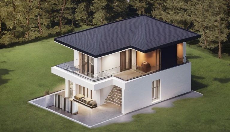 ((1 morden house like egg format)), main material by ((white wall)), 1large yard, 1 road runs in front of the house, (((VERTICAL WALLs was covered by white color))), (RAW photo, real, best quality, masterpiece:1.2), look morden minimalist, 1 road in front of the house, dynamic lighting:1.3, (hyper realistic, photo-realistic:1.2), high quality, (dark lighting:1.2), perfect lighting, archdaily, no human