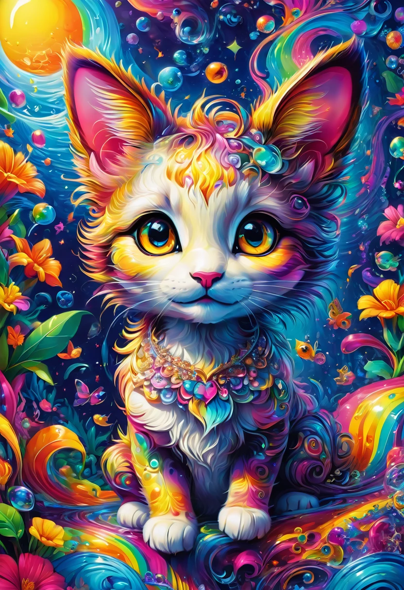 cute by Lisa_Frank, best quality, masterpiece, very aesthetic, perfect composition, intricate details, ultra-detailed