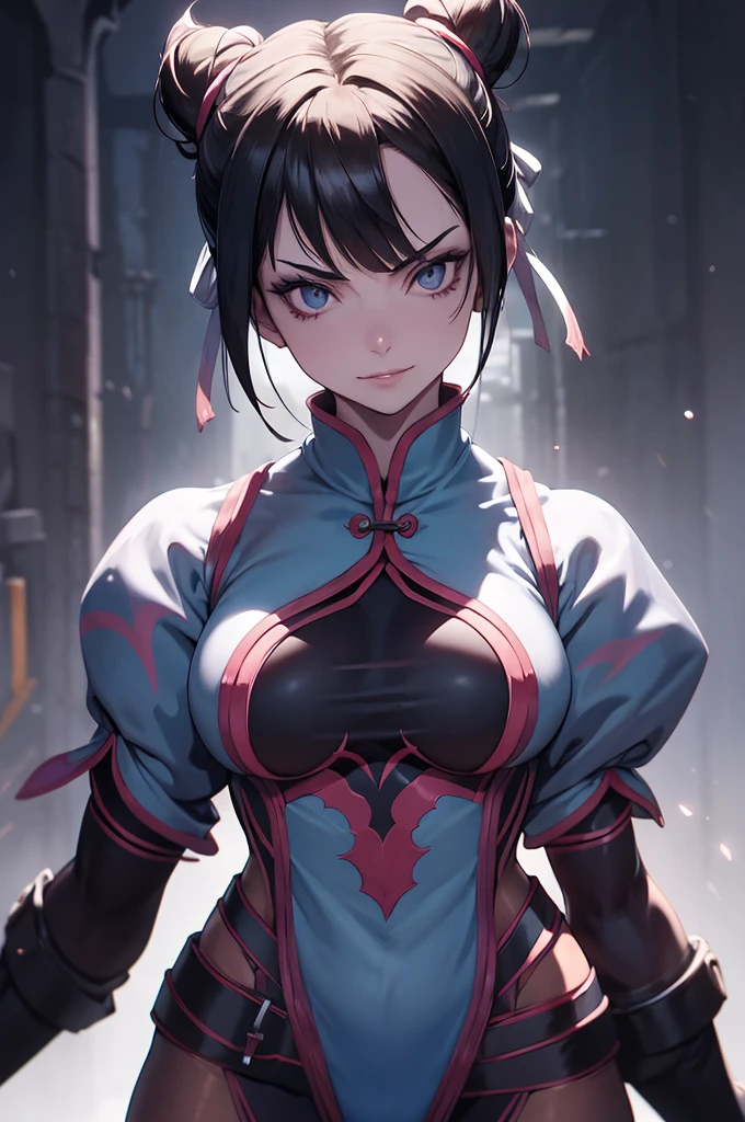 oculos no rosto,juri han,olhar penetrante,evil look,oculos no rosto,melhor qualidade,,juri han,solo, masterpiece, best quality, agrias, grey sweater, black leotard, standing, looking at viewer, short hair,oculos,evil smile, evil look,luvas preta,roupa azul,yandere rosto,low lighting,coxa sarada copo detalhado,olhando para frente juri han,bela,lua,noite