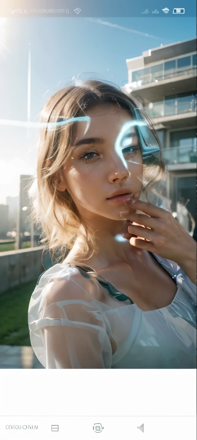 1girl:1.3), Solo, (((Very detailed face)))), ((Very detailed eyes and face)))), Beautiful detail eyes, Body parts__, Official art, Unified 8k wallpaper, Super detailed, beautiful and beautiful, beautiful, masterpiece, best quality, original, masterpiece, super fine photo, best quality, super high resolution, realistic realism, sunlight, full body portrait, amazing beauty, dynamic pose, delicate face, vibrant eyes, (from the front), She is in front of a green meadow hill valley, green little grasses , sky , clouds , detailed face, messy, gorgeous, milky white, highly detailed skin, realistic skin details,super realistic , mature attractive figure , visible pores, clear focus, volumetric fog, 8k uhd, DSLR, high quality, film grain, fair skin, photo realism, lomography, futuristic dystopian megalopolis, translucent INFO