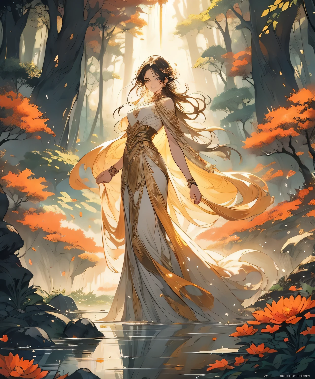 The prompt for "Nature Force Manipulation" could be as follows:

"A person with extraordinary powers of nature force manipulation controlling the elements seamlessly, showcasing their dominance over nature. The person, with intense focus and concentration, commands the wind to dance around them gracefully. The leaves and flowers swirl in a mesmerizing pattern, responding to the person's every movement. The sunlight filters through the trees, casting a warm, golden glow on the scene. The person's eyes radiate an otherworldly energy, emphasizing their connection with nature. The surroundings depict a lush, enchanting forest with towering trees, vibrant flowers, and a crystal-clear stream flowing peacefully nearby. The atmosphere is imbued with a sense of tranquility and awe-inspiring power. The artwork should be of the highest quality, with ultra-detailed elements, realistic textures, and vivid colors. The lighting should be soft and ethereal, subtly illuminating the person and their surroundings. The overall color palette should be harmonious, with a mix of earthy tones and vibrant hues that evoke a natural and mystical ambience. The prompt aims to capture the beauty, grace, and dominance of nature force manipulation, showcasing the integration of human and natural elements in a visually captivating and powerful composition."