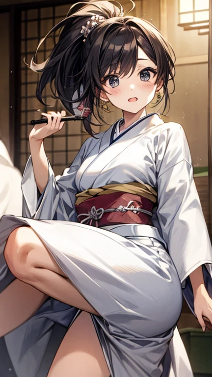 Japanese clothing、ponytail、Beautiful woman、dance