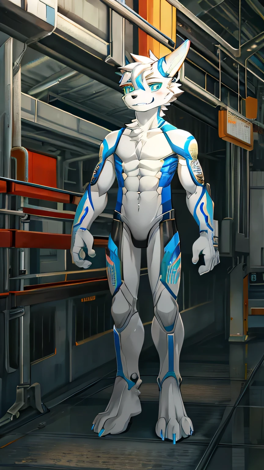 Bionic robot Dragon，White dragon，White Hanfu，Anthore，Stand on the conveyor belt of the factory，HD graphics，Detailed and realistic，high detal，high qulity，photo-realistic，photorealistic eye，Detailed paws，Clear eyeasterpiece artwork，Five-fingered hands，top-quality，32K，hyper HD,Chest external power core,