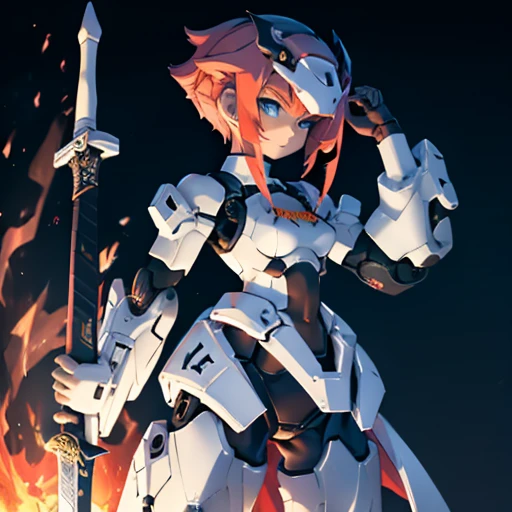  Cool fire sword , Robot female 