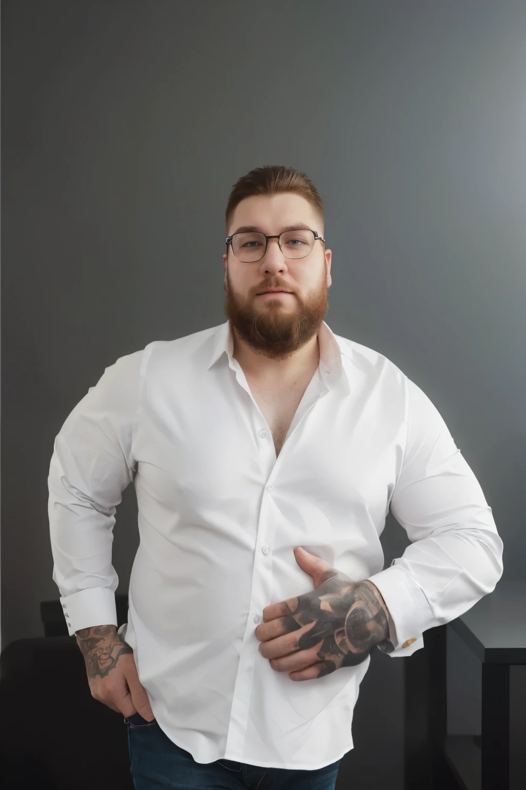There is a man with a beard and a white shirt, stocky, photo taken in 2 0 2 0, detailed professional photo, Vitaly Bulgarov, photo taken in 2018, professional profile photo, peter griffin hairstyle, Twitch streamer / gamer Ludwig, Photo of a man, Patrick is more difficult, a Photo of a man
