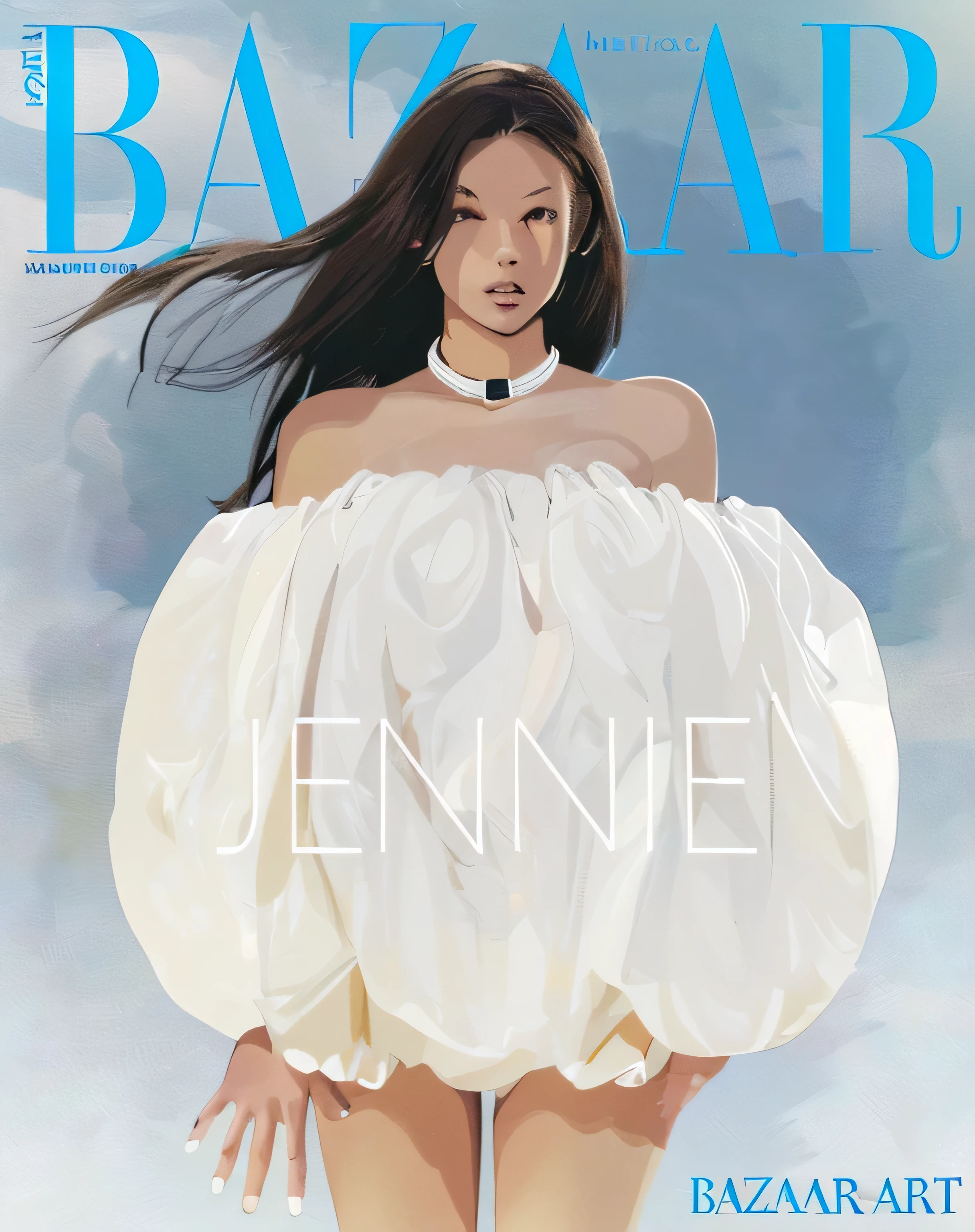 Best Quality, masterpiece, 4k, 8k, fashion magazine cover, vector illustration style, vector art, vector style, vector illustration, clear shape, clear face