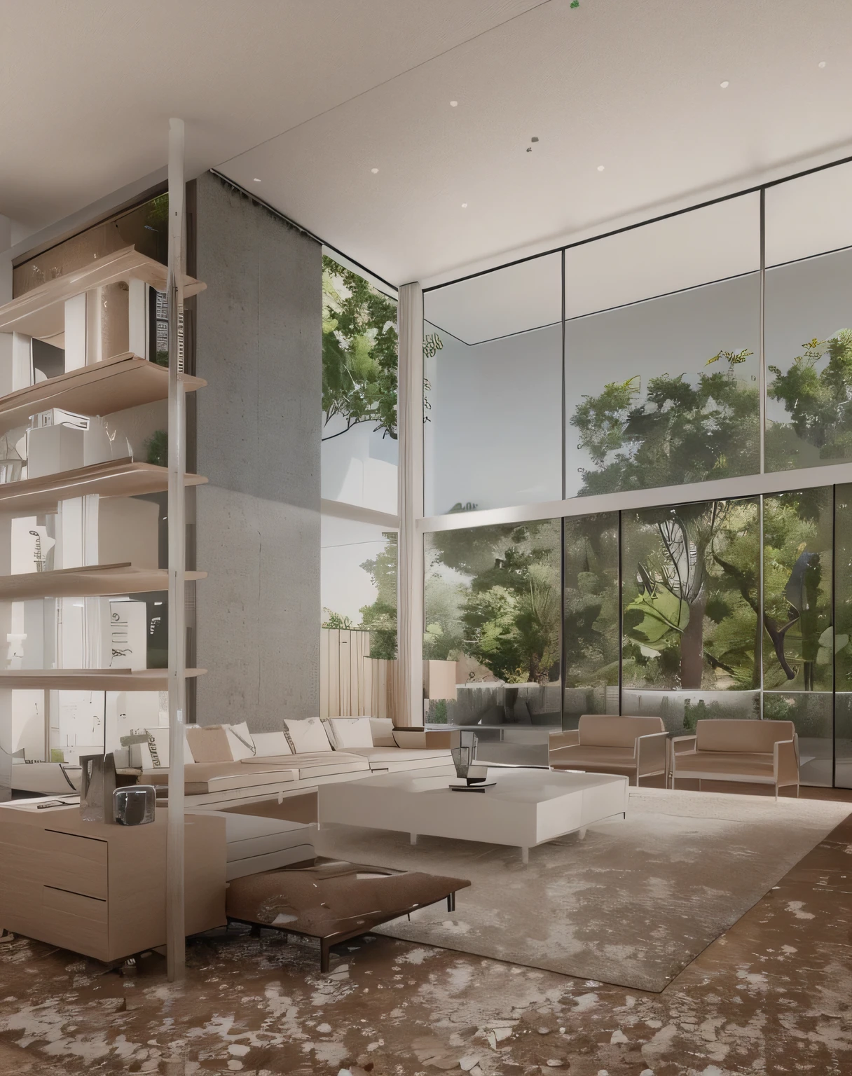 Interior modern, Interior rendering, realistic interior