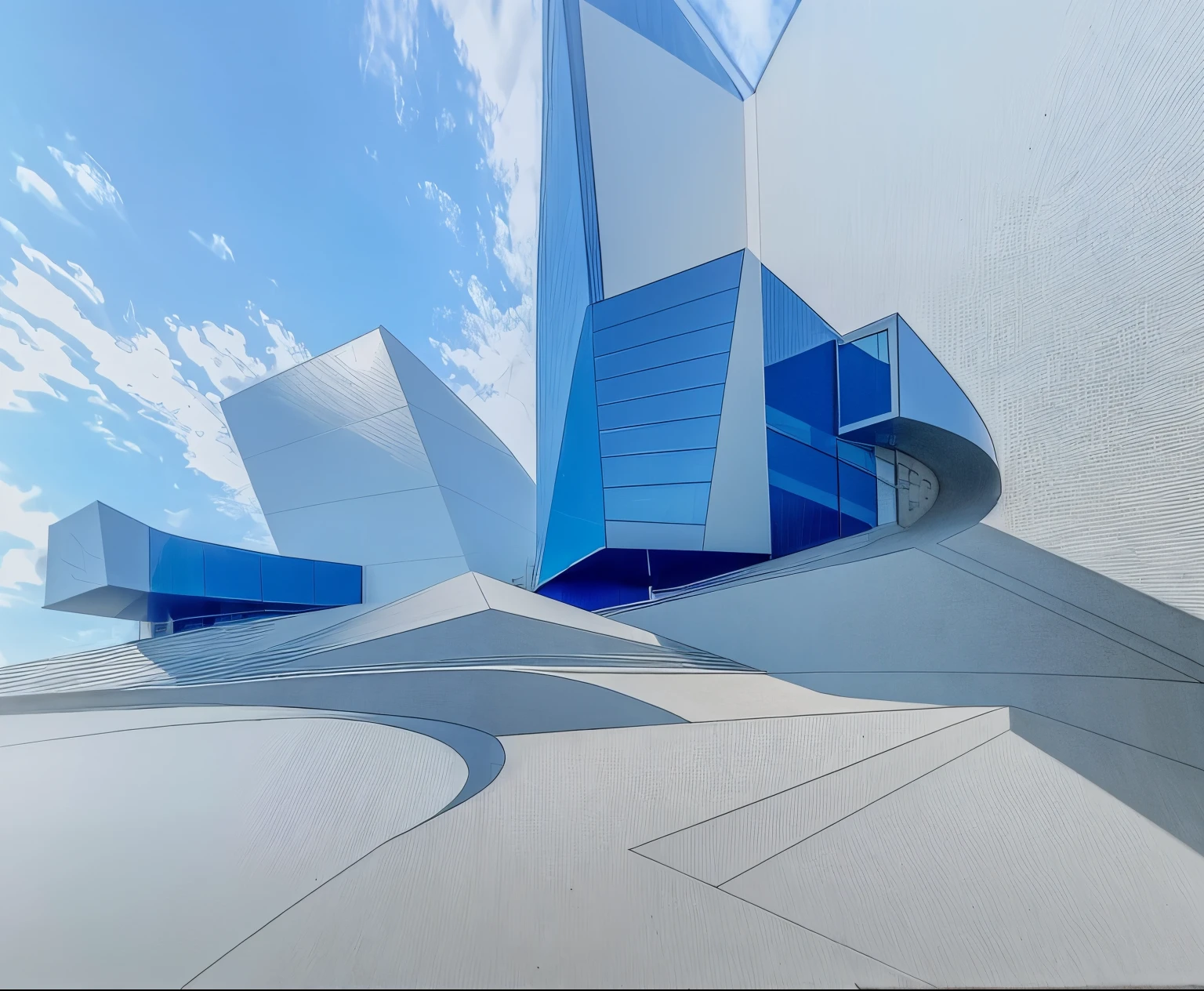 Exterior of exbihition building on top of hill, masterpiece, (realistic:1.2)