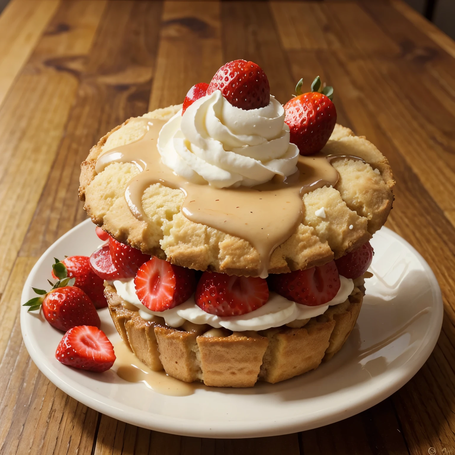 Negocio de merengones y fresas con crema al estilo anime