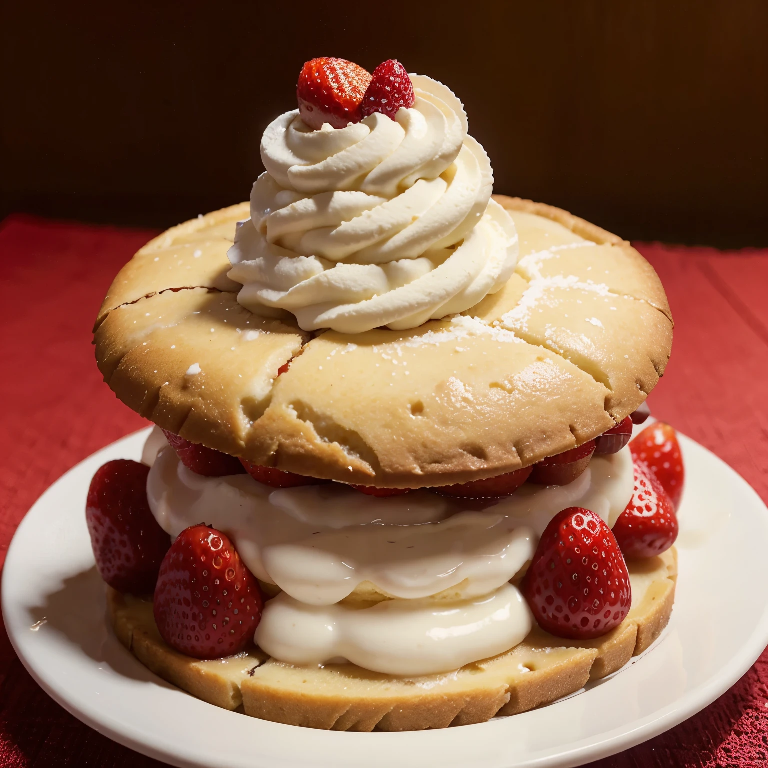 Negocio de merengones y fresas con crema al estilo anime
