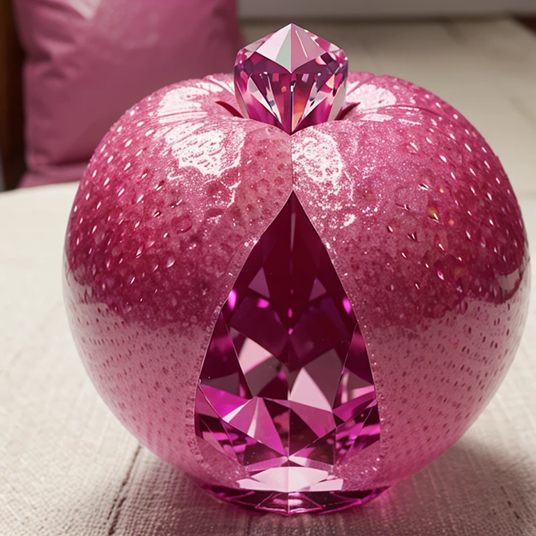 Create an exotic pink crystal-like fruit