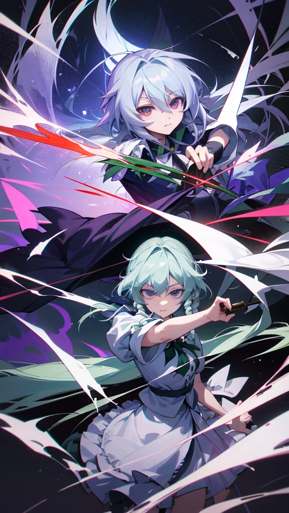 Highest quality I have long hair A combination of Sagume Kishin, Youmu Konpaku, Koishi Komeiji, and Sakuya Izayoi Feathered(big) Odd Eye I don't have anything Japanese sword