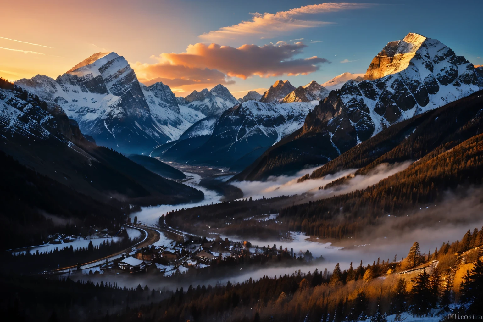 Mountains, painted, intricate, volumetric lighting, beautiful, rich deep colors masterpiece, sharp focus, ultra detailed, in the style of dan mumford and marc simonetti,