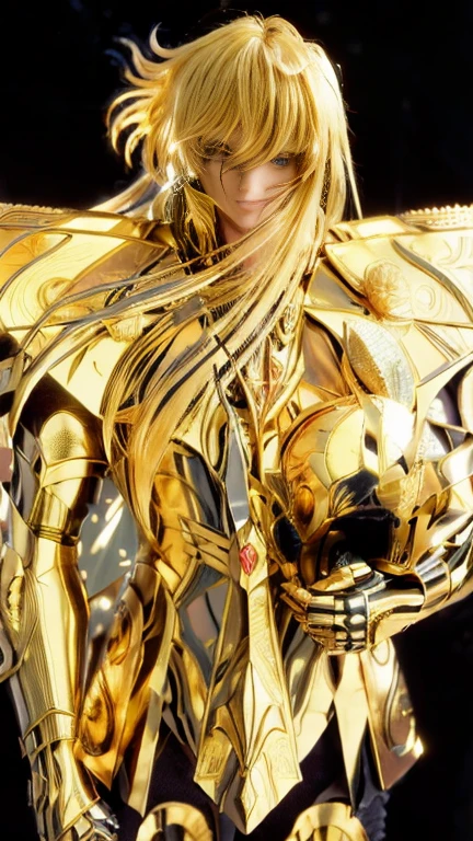 (masterpiece, best quality:1.2, UHD, 4k, masterpiece, photo realistic, insane details, ultra realistic, nobel photography), a saint seiya saint, beautiful  boy,with ultra beautiful and decoured full armour, full made of black metal, ((black color armour)), (scorpion themed scorpioncore), light effects, very decourated, friezes