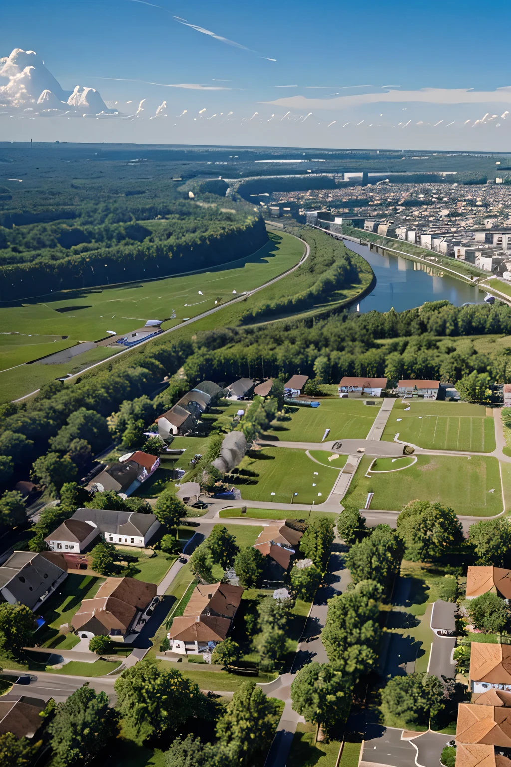small city with a lot of technology and a lot of nature