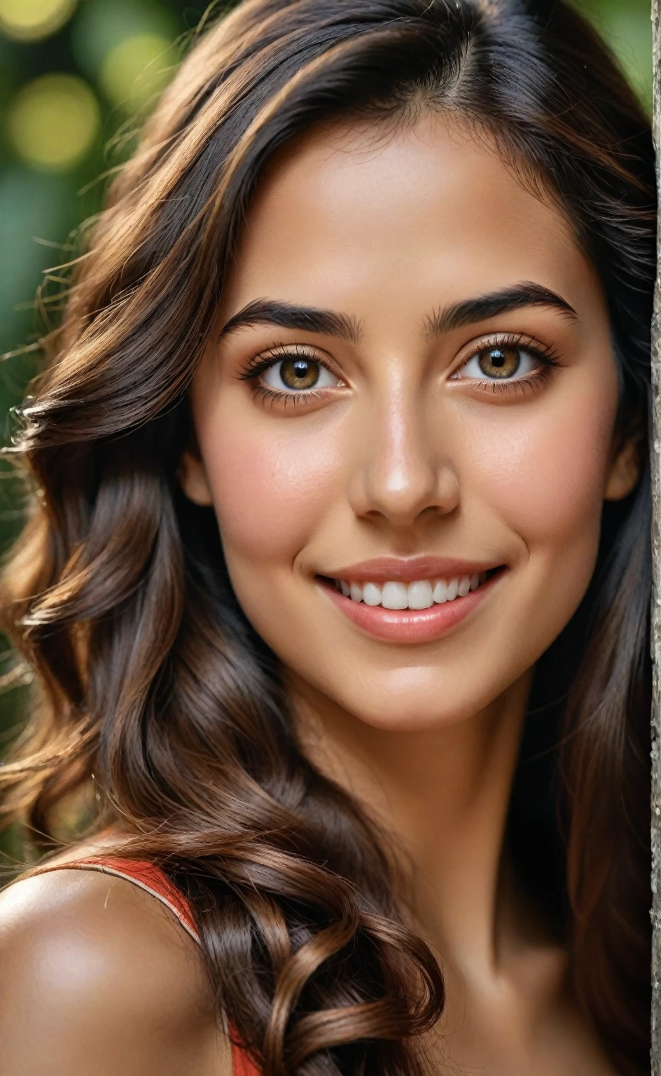 (ultra realistic), (illustration), (a high resolution), (8K), (Very Detailed), (Best illustration), (Beautiful and Detailed Eyes), (Best quality), (Ultra Detailed), (masterpiece), (wallpaper), (Detailed Face), pores on the face,One,one girl,, Fine Detail, Detailed Face, (Detail),(Realistic lighting: 1.1),Image of a long-haired woman, smiling in a photo, Fed style, One charming Creole face, , Creole actress, , cute Creole actress, Gorgeous young Creole ,