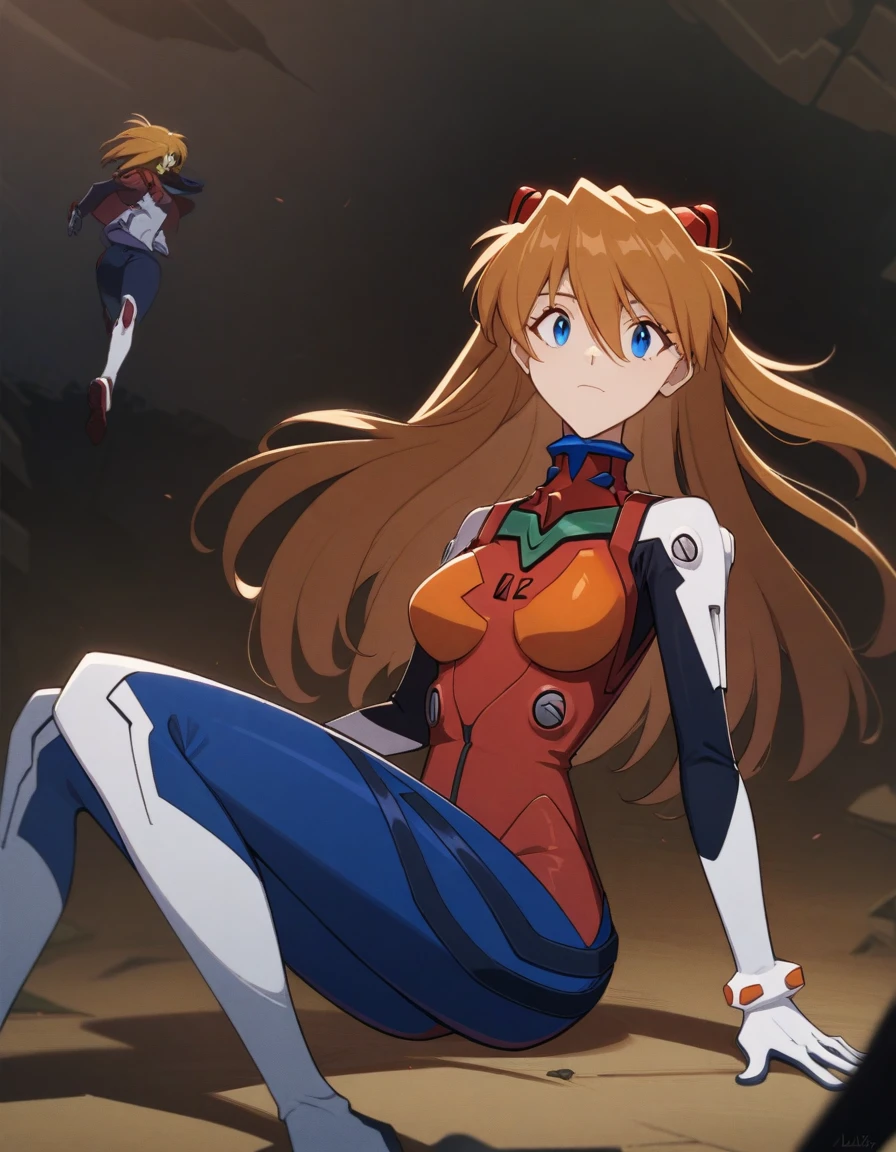 chica anime sentada en un trono con una espada y una espada, asuka lanley, beautiful asuka de evangelion, asuka lanley soryu, asuka lanley sohryu, asuka lanley souryuu, asuka, zenkai de cuerpo completo! trajes de asuka, asuka de evangelion, anime rudo 8k, Anime Evangelion
