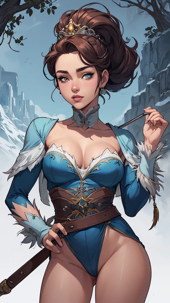 Personagem mulher estilo a seios lindos redondos e firmes tompunk Fiona rainha Anna de Arendelle com marcas de guerras Imagem de desenho animado de uma mulher .Ilustra??o estilo desenho animado, estilo de arte dos desenhos animados, estilo de arte dos desenhos animados, digital illustration style, estilo atompunk design de personagens altamente detalhado, arte digital detalhada coragem, Forest fan art, Design de personagens de retrato, beautiful digital illustration, retrato de alta qualidade, Arte em quadrinhos, mulher jovem cabelo com transas lindas . Queen Anna of ArendelleBeautiful lined eyes Medium large bust and wonderful sexy clothes. image expression of sexual desire from waist to head illustration Queen Anne of Arendelle atompunk style Fallout 4 style pose beautiful round and firm breasts playboy magazine 