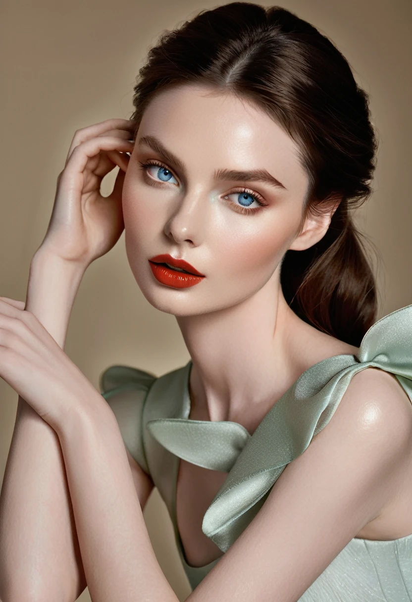 (best quality,highres,realistic:1.37),portraits,stunning detailed photo,beautiful long-legged young girl,Sophie Ellis-Bextor,close-up shot,exquisite facial features,gorgeous detailed eyes,intense eye contact,pouty lips,flawless porcelain skin,fashionable outfit,photographic lighting,soft and natural,subtle shadows,striking composition,vibrant colors,artistic pose,graceful posture,perfectly manicured nails,sophisticated elegance,enchanting beauty,sublime atmosphere,divine charm,captivating expression,aesthetic finesse,professional studio photography,impeccable fashion sense,delicate refinement,alluring charisma,contemporary fashion icon,mesmerizing presence,unique personality,celebrated artist,magical aura