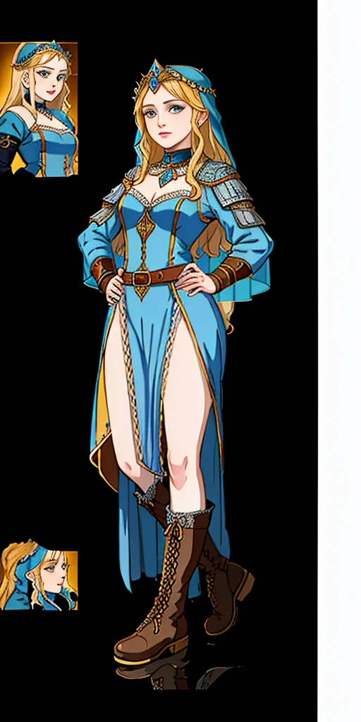 ((white background)) full body of a woman in a dress with a veil, feet together, standing feet together, military boots, beautiful fantasy maiden slave warrior, beautiful fantasy art portrait, fantasy Victorian art, medieval fantasy art, beautiful and elegant queen, portrait of queen of light, fantasy portrait art, gothic fantasy art, a beautiful fantasy empress, hands on hips