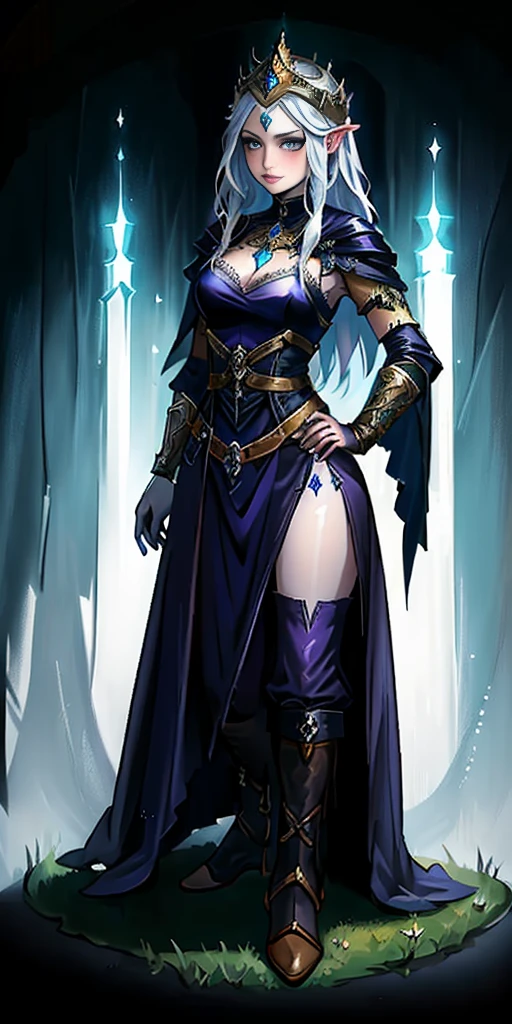 ((white background)) full body of a woman in a dress with a veil, feet together, standing feet together, military boots, beautiful fantasy maiden slave warrior, beautiful fantasy art portrait, fantasy Victorian art, medieval fantasy art, beautiful and elegant queen, portrait of queen of light, fantasy portrait art, gothic fantasy art, a beautiful fantasy empress, hands on hips