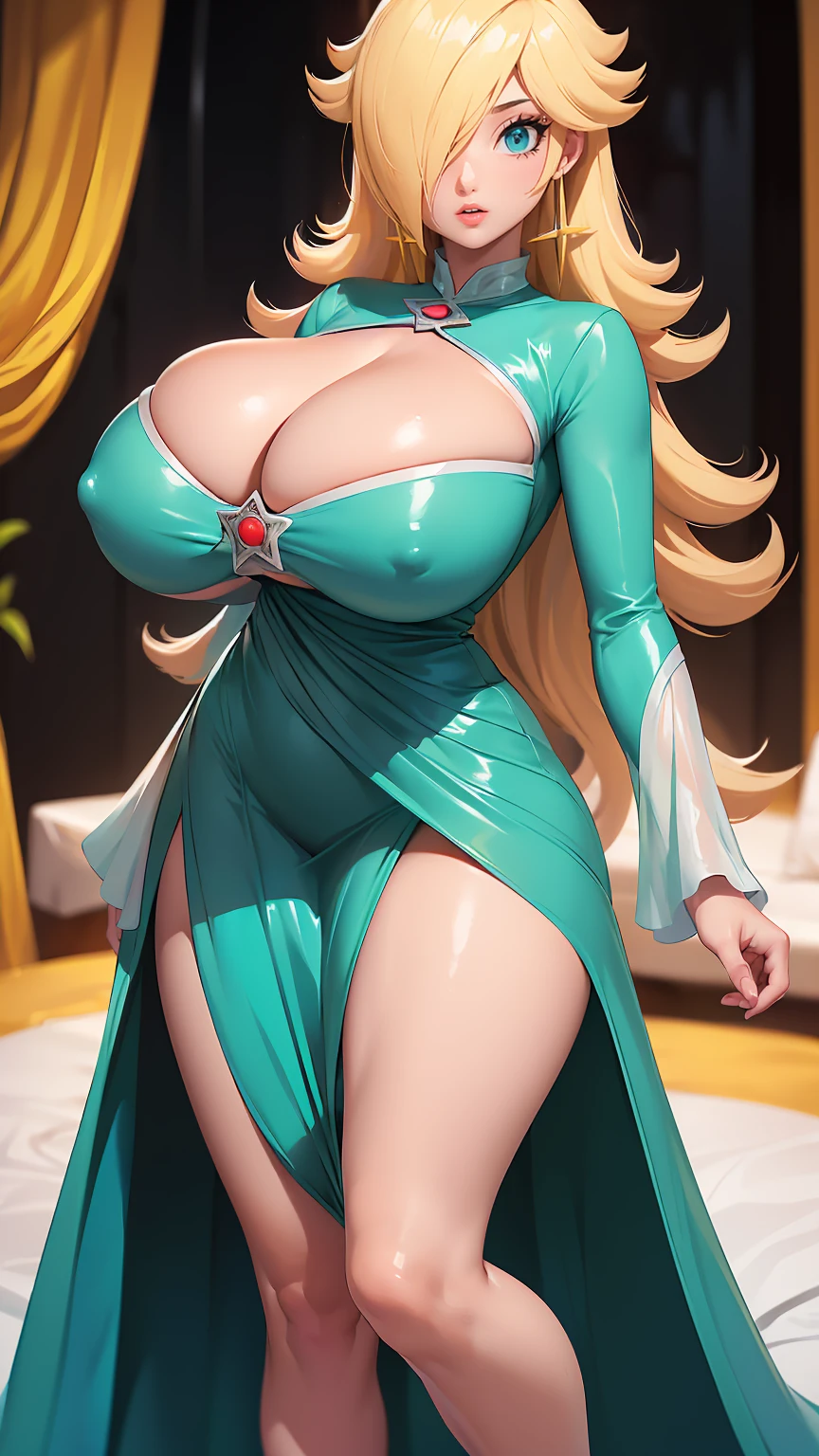 (best quality). (Ultra Detalhado). (1girl), Olhando para o Viewer. (Antecedentes detalhados). belos olhos detalhados. rosto delicado e bonito. (high saturation), seios grandes, droopy breasts, (((sexy dress))), (((long legs))), (((gigantic breasts))),