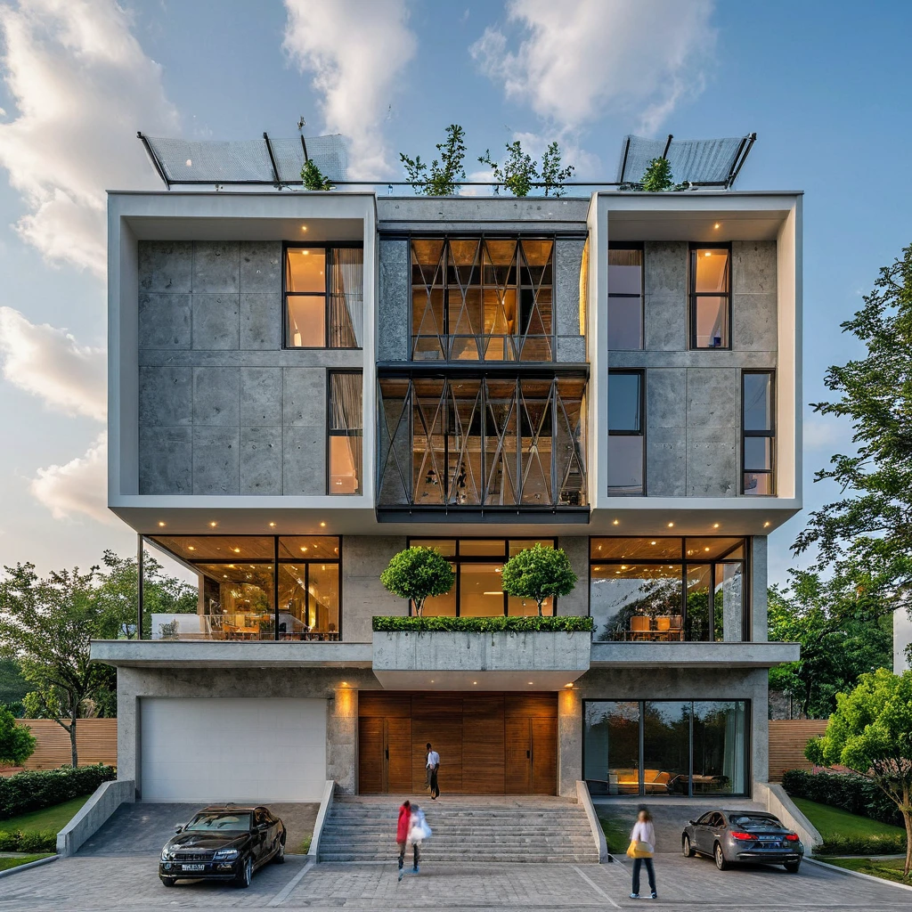 Masterpiece, high quality, best quality, authentic, super detail, outdoors, onestoreyvillaXL, aiaigroup, building style modern on the street ,stairs, concrete wall ,road,pavement, trees, sky, cloud, (daylight:1.1)
