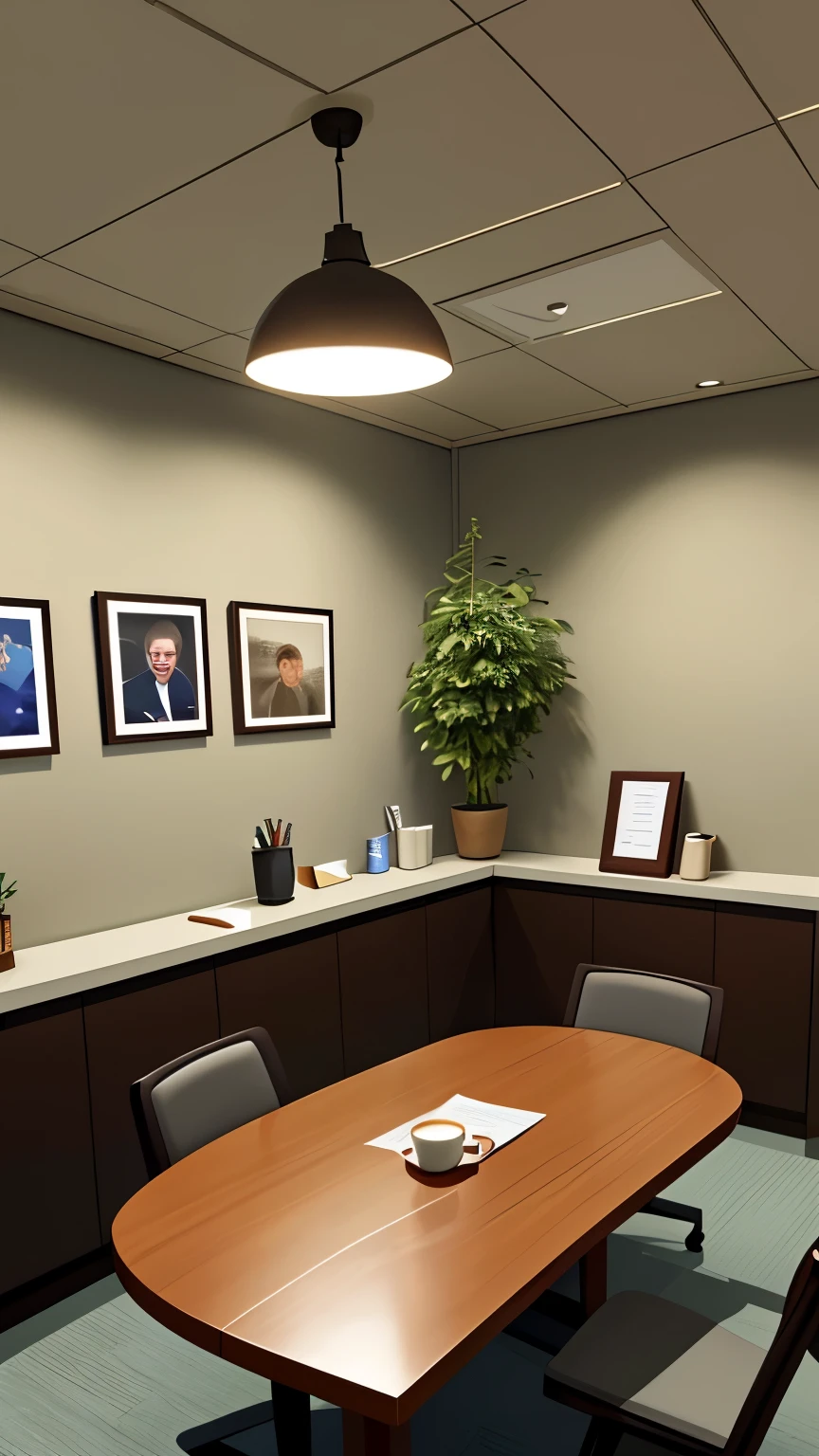A serene coffee room filled with colleagues offering comforting words and supportive gestures to a grieving individual.