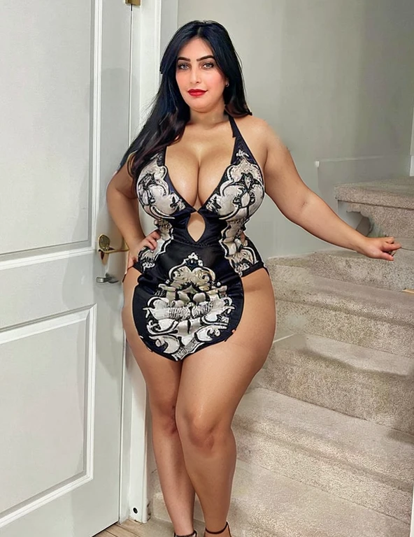 Black too Low cut Summer dress, curvy, medium breast size, low cut dress, short dress, cleavage, slutty dress, original, beautiful, thick hips, thick thighs, tight dress